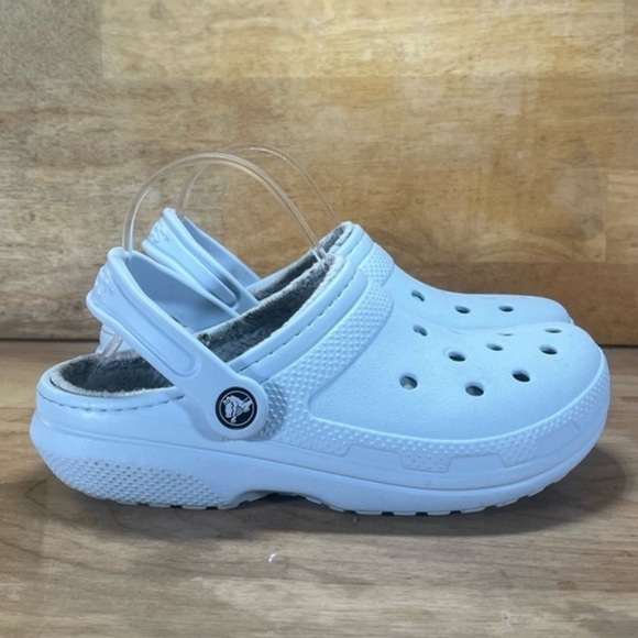 CROCS Shoes - CROCS Classic Womens Size 6 Lined Clogs Shoes Baby Blue Slip On